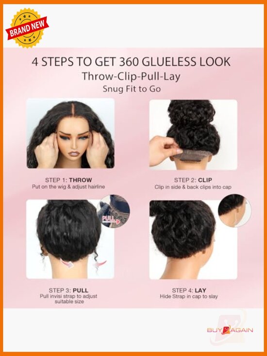 22in 360 Lace Front Wig Human Hair Body Wave Pre Plucked HD Lace Glueless